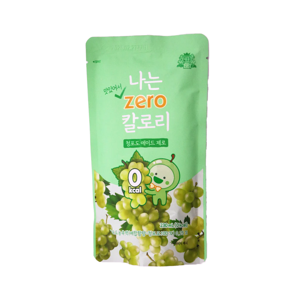 TaeWoong I'm Zero Green Grape ade pouch drink 230ml