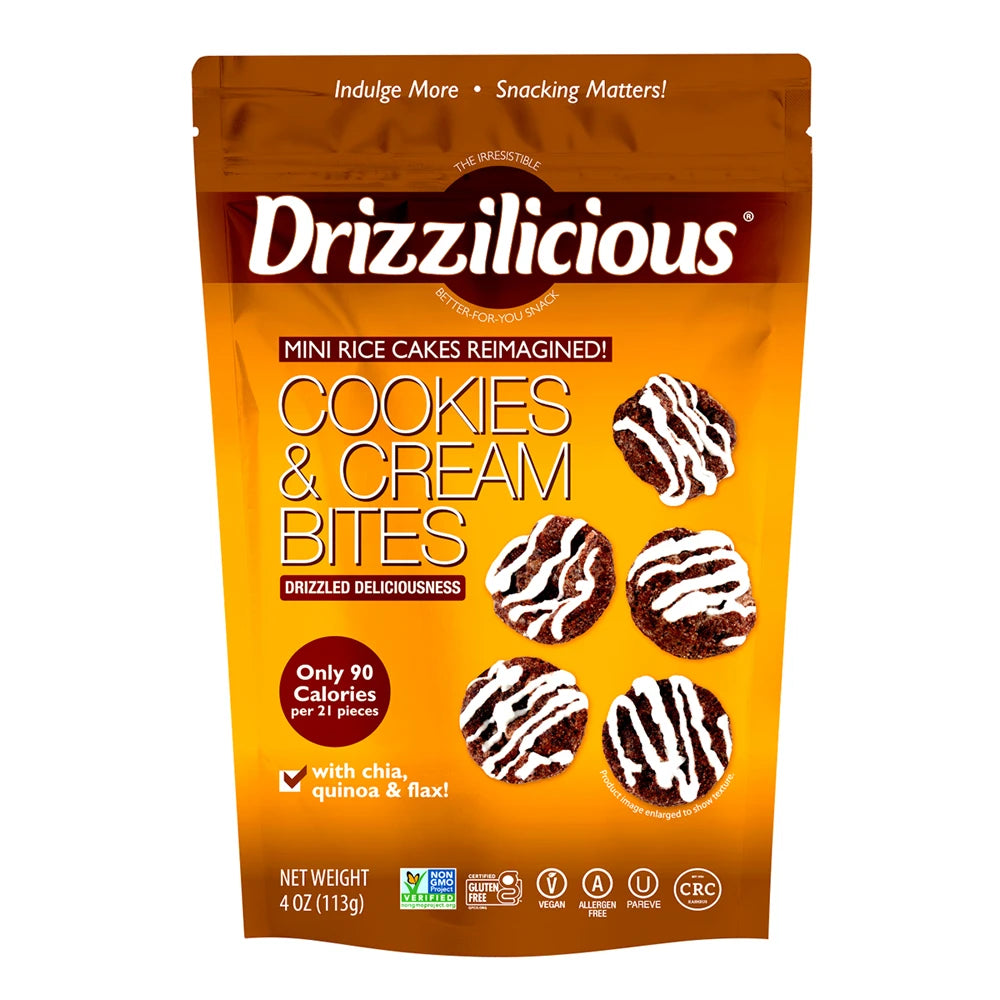 Drizzilicious Cookies & Cream Bites 113g front of pack