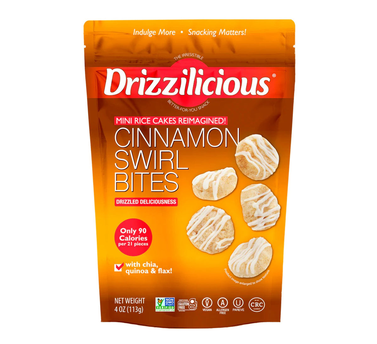 Drizzilicious Cinnamon Swirl Bites 113g front of pack