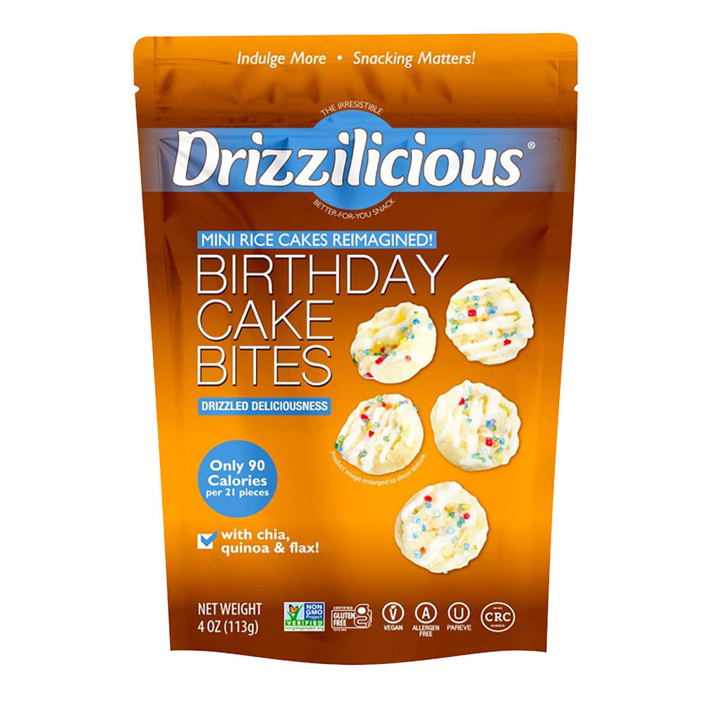 Drizzilicious Birthday Cake Bites 113g front of pack