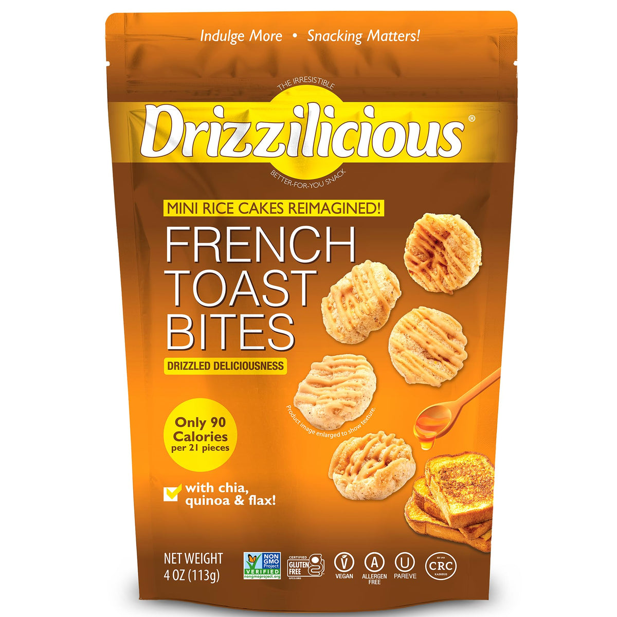 Drizzilicious French Toast Bites 113g front of pack