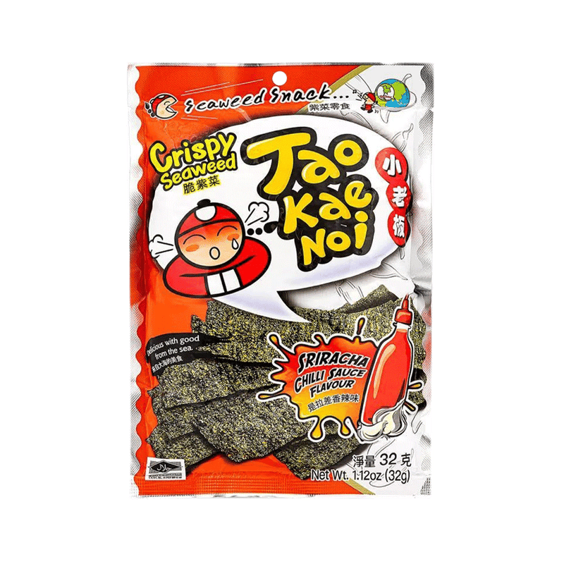 Tao Kae Noi Crispy Seaweed Sriracha Chilli 32g front of pack