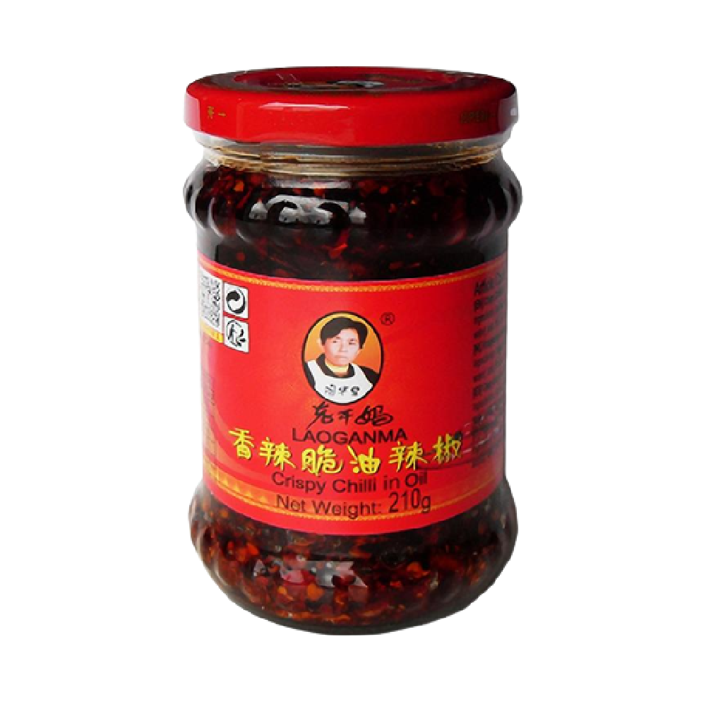Lao Gan Ma Crispy Chilli in Oil 210g front of pack