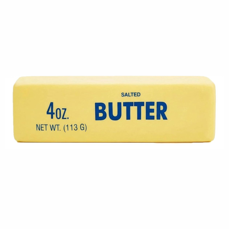 Butter-shaped squishy toy on a clean background